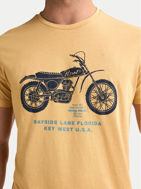 Petrol Industries Petrol Industries Camiseta M-1050-TSR707 Amarillo Regular Fit