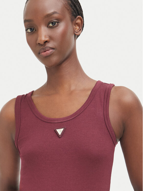 Guess Guess Топ V6YP09 K4312 Бордовий Regular Fit