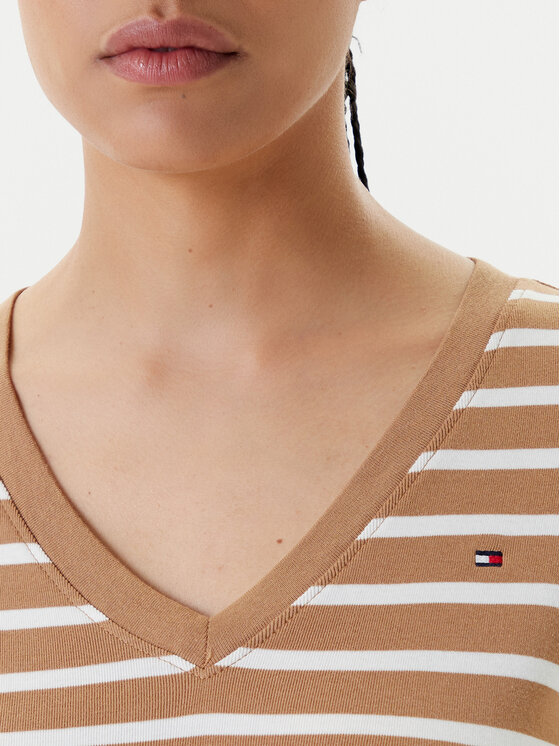 Tommy Hilfiger Tommy Hilfiger T-shirt New Cody WW0WW40584 Marrone Slim Fit
