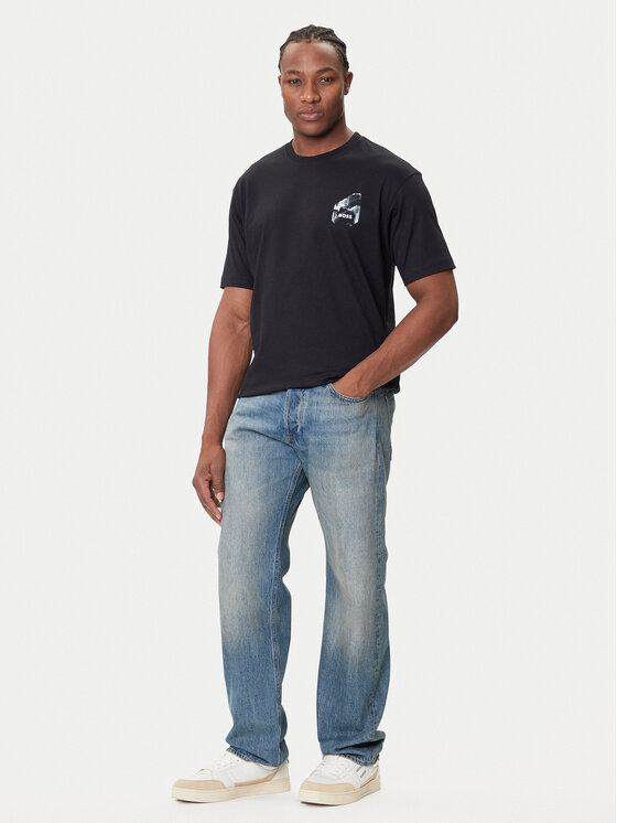 BOSS BOSS Camiseta 50546374 Negro Relaxed Fit
