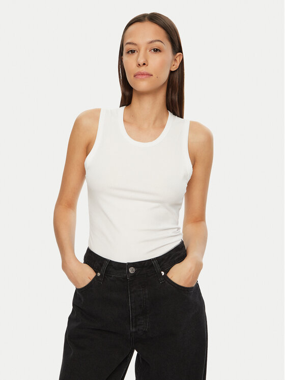Calvin Klein Calvin Klein Top K20K208054 Bijela Slim Fit