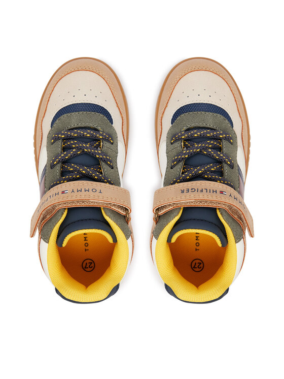 Tommy Hilfiger Сникърси Tommy Hilfiger High Top Lace-Up/Velcro Sneaker T1X9-35229-1269 M Цветен