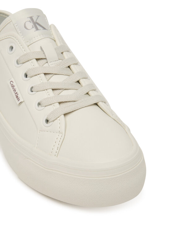 Calvin Klein Laisvalaikio batai Calvin Klein Vulc Flatf Lace Up Lth YW0YW01932 Balta
