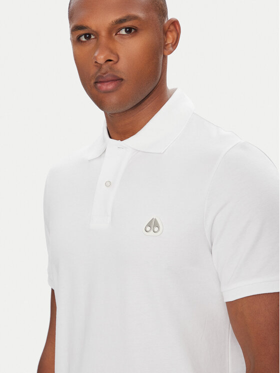 Moose Knuckles Moose Knuckles Polo Everett M34MT712 Bianco Slim Fit