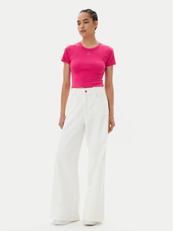 HUGO HUGO Футболка Delanor 50512000 Рожевий Slim Fit