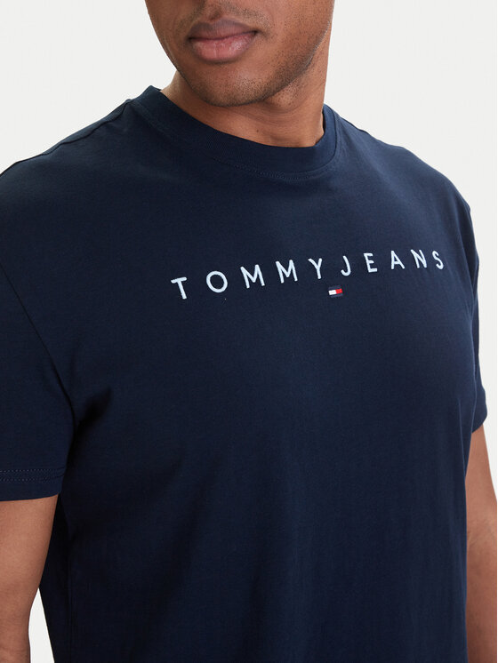 Tommy Jeans Tommy Jeans Majica Linear Logo DM0DM20744 Mornarsko modra Regular Fit