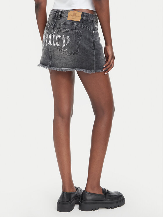 Juicy Couture Juicy Couture Falda vaquera JCDGS126958 Gris Regular Fit