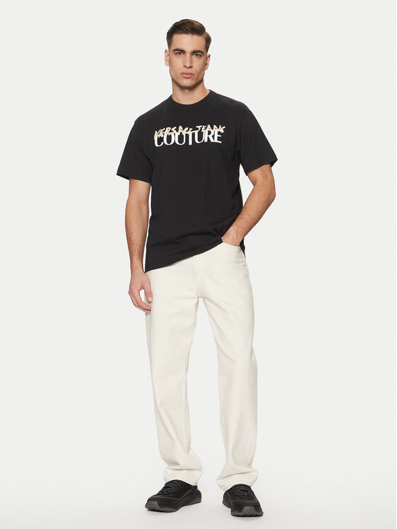 Versace Jeans Couture Versace Jeans Couture Футболка 78GAHE06 Чорний Regular Fit