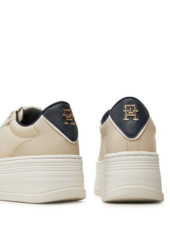 Tommy Hilfiger Tenisice Tommy Hilfiger Th Platform Sneaker Triangle FW0FW08115 Bež
