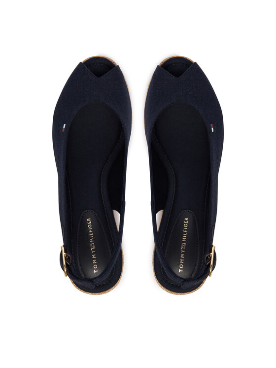 Tommy Hilfiger Espadrilles Tommy Hilfiger Mid Wedge Espad Slingback FW0FW09228 Sötétkék