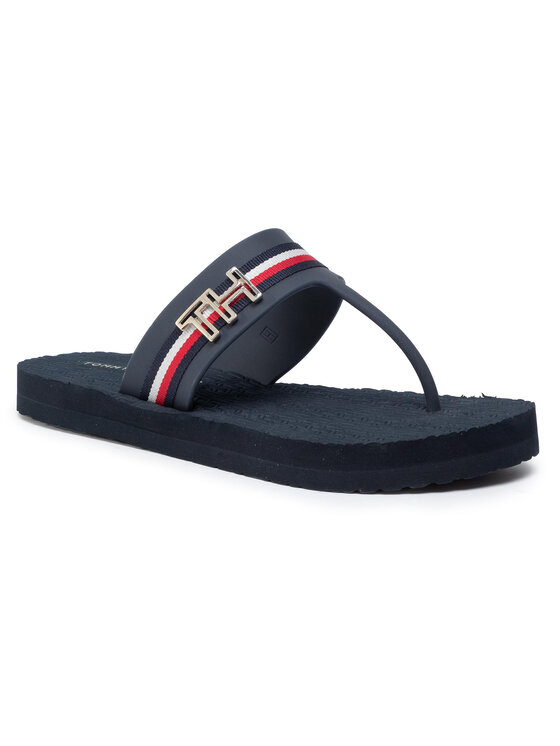 Tommy Hilfiger Infradito Tommy Hilfiger Hardware Detail Beach Thong FW0FW04370 Blu scuro