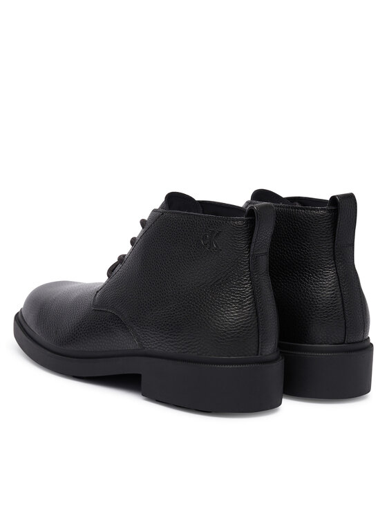 Calvin Klein Polokozačky Calvin Klein Dress Lug Desert Boot Lth YM0YM01427 Černá