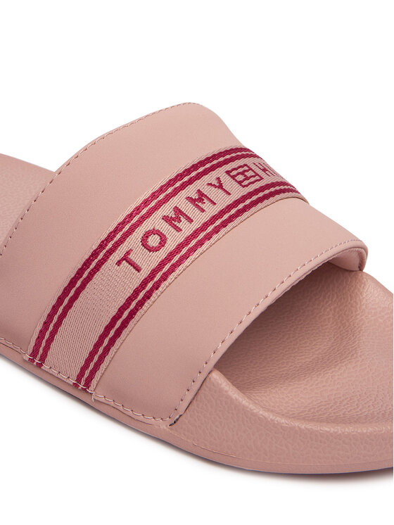 Tommy Hilfiger Şlapi Tommy Hilfiger Logo Tape Webbing FW0FW09359 Roz