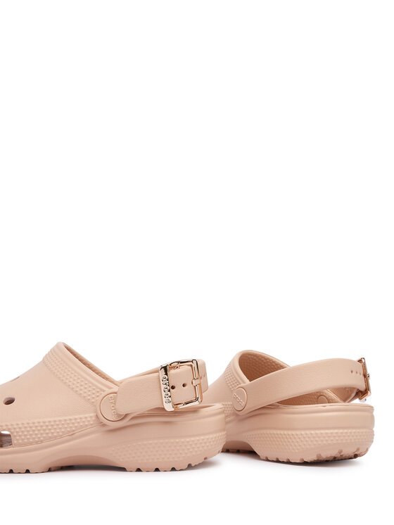 Crocs Шльопанці Crocs Classic Metallic Buckle Clog K 214228 Бежевий