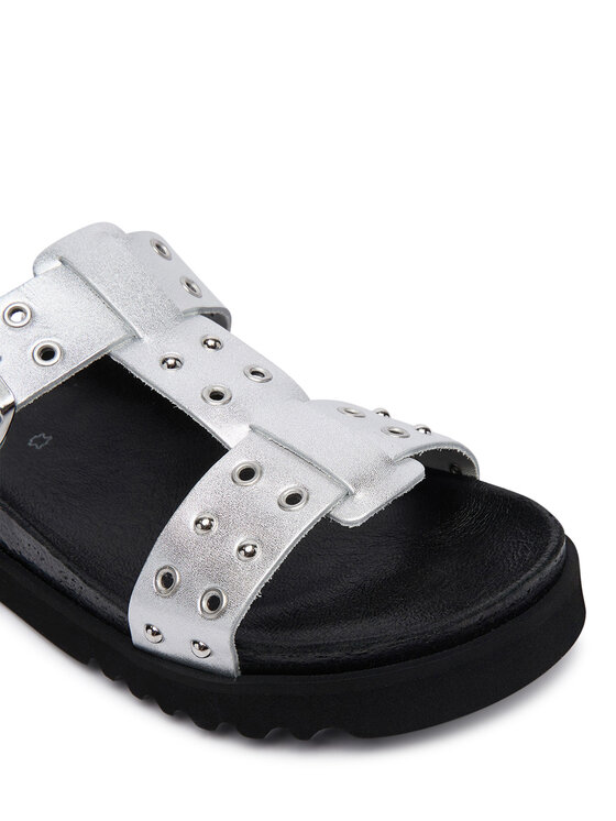 Scholl Шльопанці Scholl Beatriz T-Bar Ring F00911 Срібний