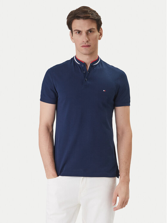 Tommy Hilfiger Tommy Hilfiger Polo Mao MW0MW34752 Azul marino Slim Fit