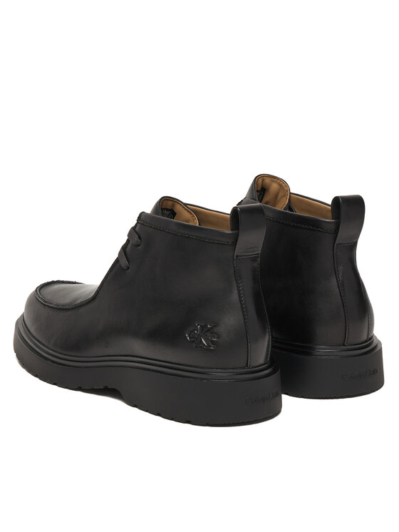 Calvin Klein Botines planos Calvin Klein Combat Apron Mid Boot Lth YM0YM01445 Negro