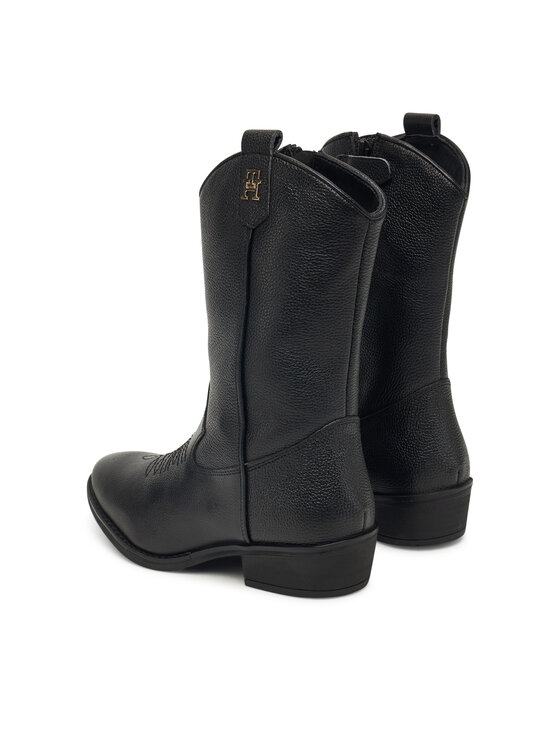 Tommy Hilfiger Kovbojské topánky Tommy Hilfiger T3A6-34040-0036999 Čierna