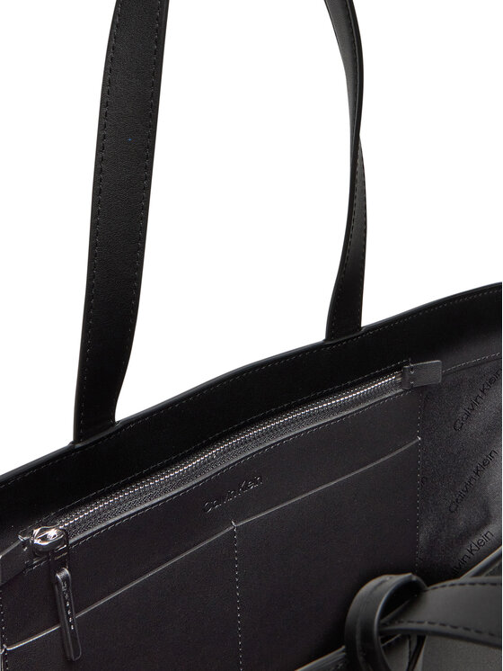 Calvin Klein Borsetta Calvin Klein Ck Mixmedia Shopper_Raffia K60K613167 Nero