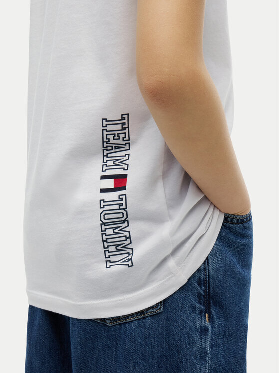 Tommy Hilfiger Tommy Hilfiger Camiseta Team Tommy Graphic KB0KB10591 Blanco Regular Fit