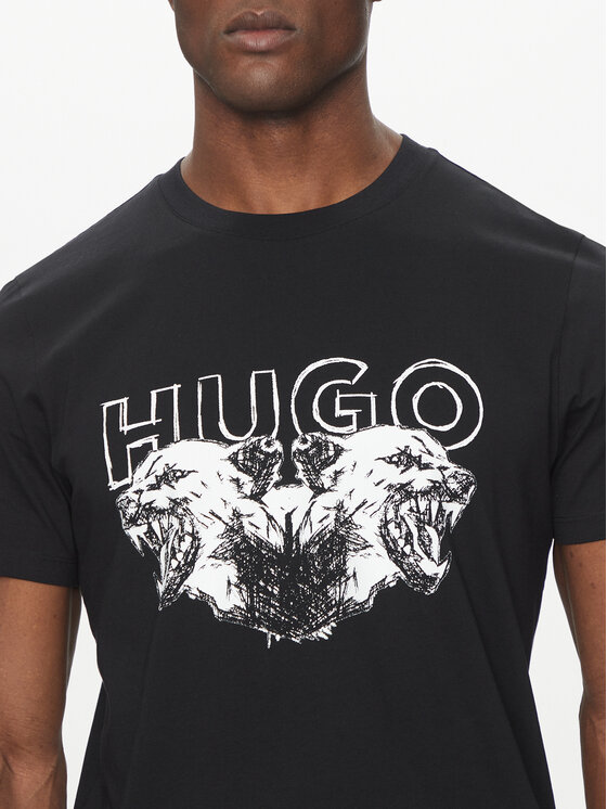 HUGO HUGO Футболка Durro 50538257 Чорний Regular Fit
