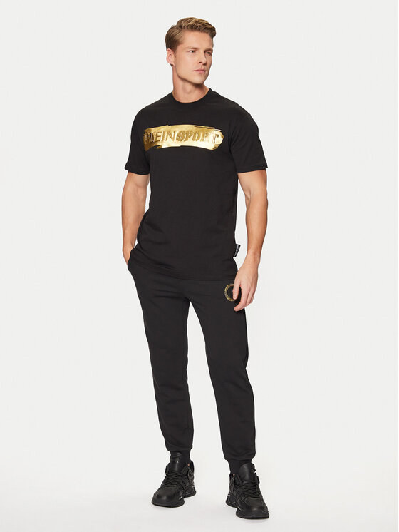 Plein Sport Plein Sport Marškinėliai AADC MTK6543 SJY001N Juoda Regular Fit