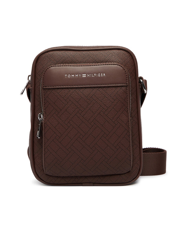 Tommy Hilfiger Somiņa Tommy Hilfiger Th Flag Monogram Mini Reporter AM0AM14138 Brūns