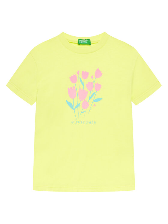 United Colors Of Benetton United Colors Of Benetton Футболка 3JERG10J3 Жовтий Regular Fit
