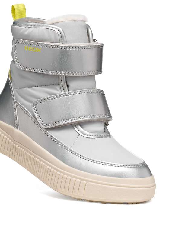 Geox Šnurovacia obuv Geox J Laquinny Girl B Abx J661JB 0NFFU C0598 S Strieborná