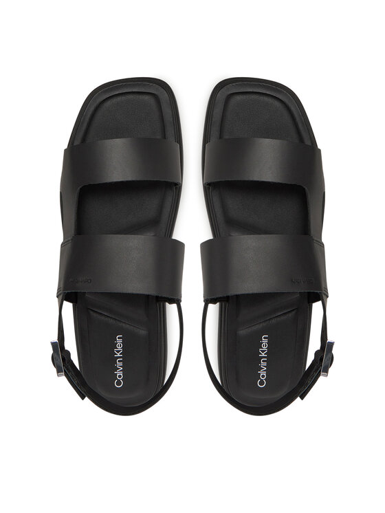 Calvin Klein Sandały Calvin Klein Back Strap W/ Buckle HM0HM01736 Czarny
