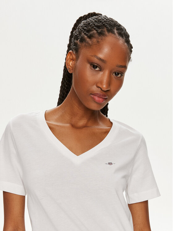 Gant Gant T-Shirt Shield 4200750 Λευκό Regular Fit