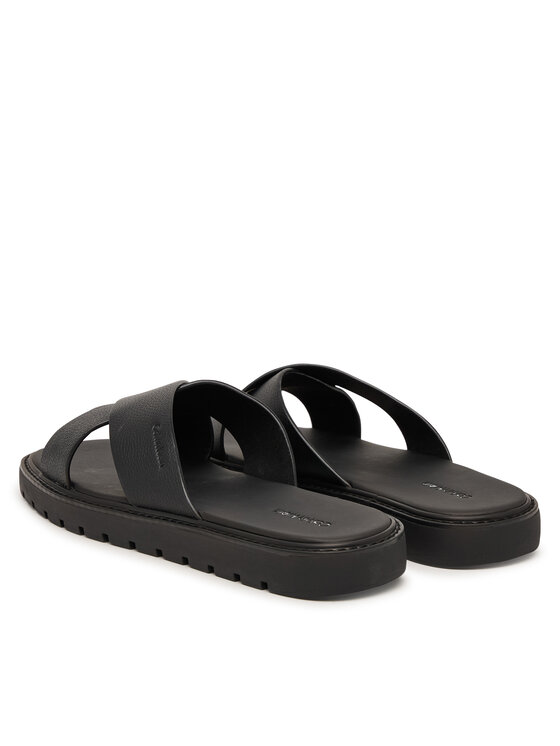Calvin Klein Şlapi Calvin Klein Sq Molded Sandal Xcross Lth HM0HM02235 Negru