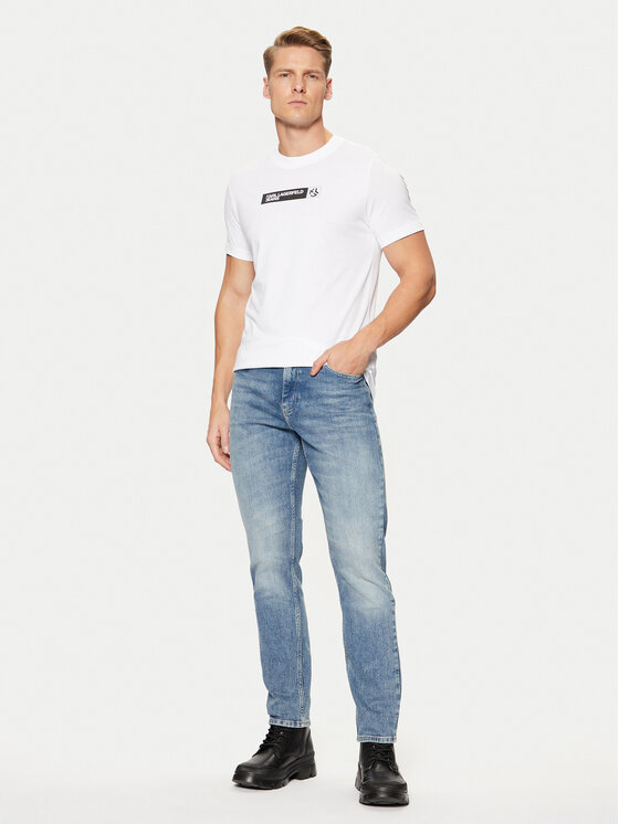 Karl Lagerfeld Jeans Karl Lagerfeld Jeans Футболка A1M17112 Білий Slim Fit