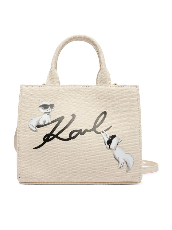 KARL LAGERFELD Ročna torba KARL LAGERFELD B1W50094 Bež