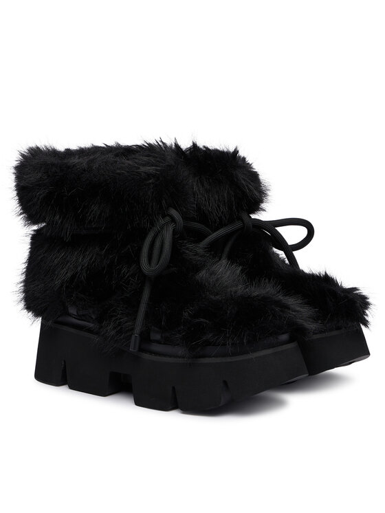United Nude Śniegowce United Nude Stomper Fur Boot 1104801120 Czarny