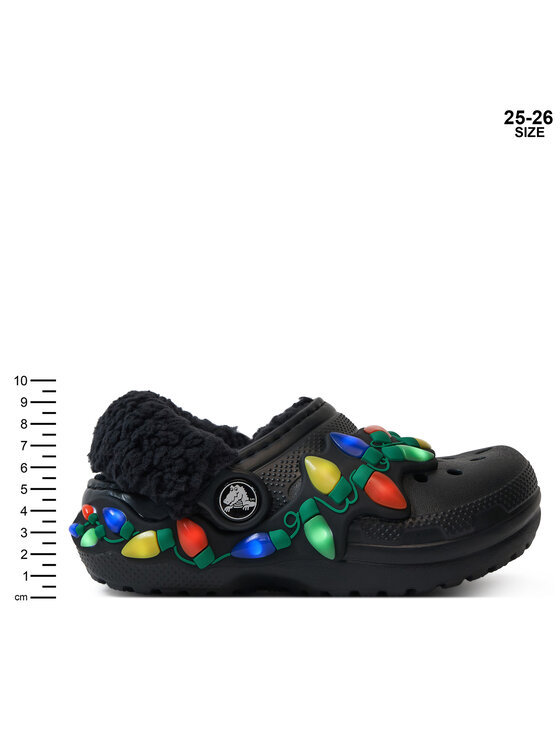Crocs Natikači Crocs Classic Lined Holiday Lights Cgt 212027 Črna
