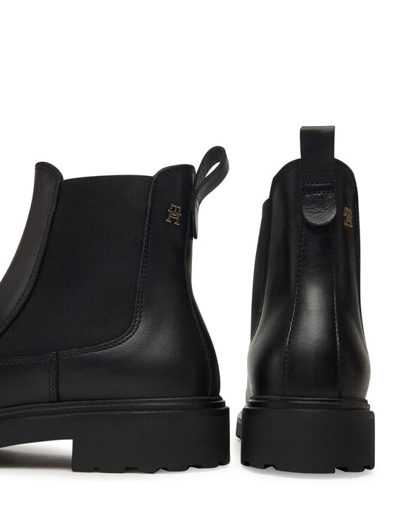 Tommy Hilfiger Kotníková obuv s elastickým prvkem Tommy Hilfiger Cleated FW0FW08766 Černá