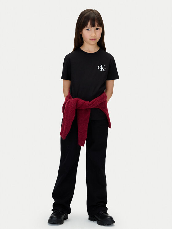 Calvin Klein Jeans Calvin Klein Jeans Camiseta Chest Monologo IU0IU00719 Negro Regular Fit