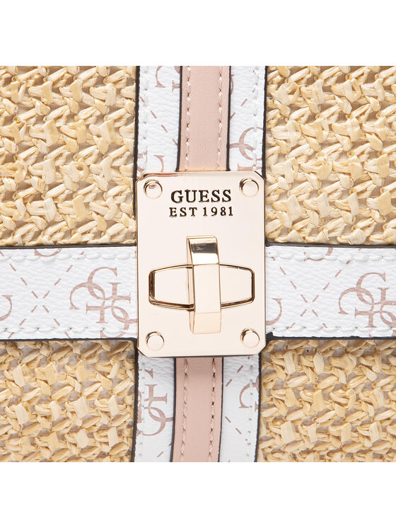 Guess Rankinė Guess Kasiint Raffia Top Handle Flap HWSG841 7200 Spalvota