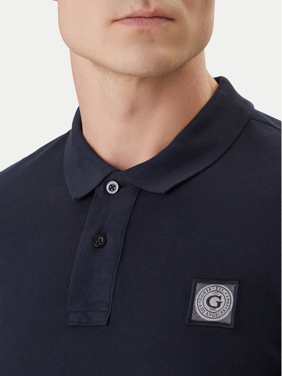 Guess Guess Поло M2YP24 KC9T1 Cиній Regular Fit