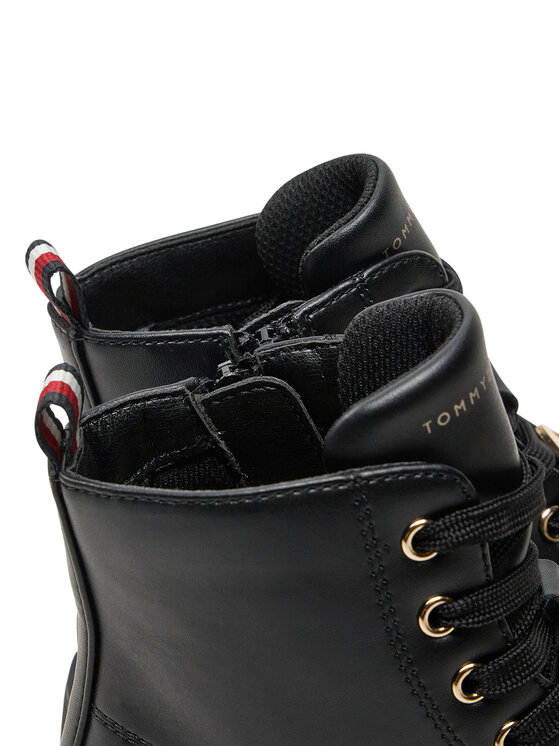 Tommy Hilfiger Trappers Tommy Hilfiger Lace-Up Bootie T1A5-33561-1351 S Negru