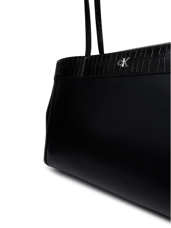 Calvin Klein Τσάντα Calvin Klein Ck Croc Snap Large Tote LV04F3904G Μαύρο