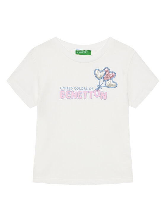 United Colors Of Benetton United Colors Of Benetton Camiseta 3I1XG10JB Blanco Regular Fit