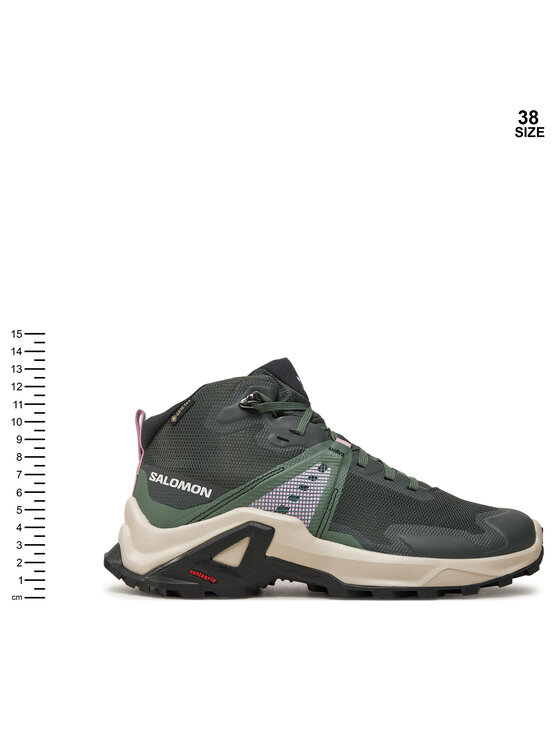 Salomon Pārgājienu apavi Salomon X Raise Mid Gore-Tex L47458100 Zaļš