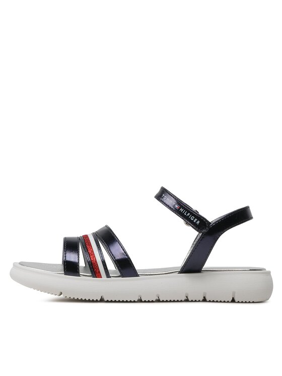 Tommy Hilfiger Sandale Tommy Hilfiger Stripes Velcro T4A2-32771-1372 S Tamnoplava