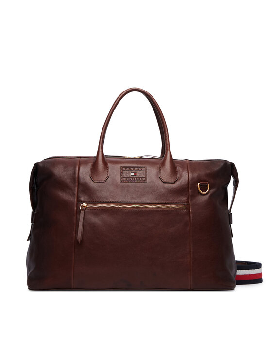 Tommy Hilfiger Torba za vikend Tommy Hilfiger Th Casual Leather Duffle AM0AM14745 Smeđa