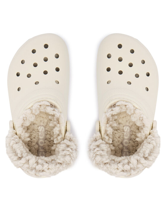 Crocs Шльопанці Crocs Classic Fleece Lined Clog K 212856 Бежевий