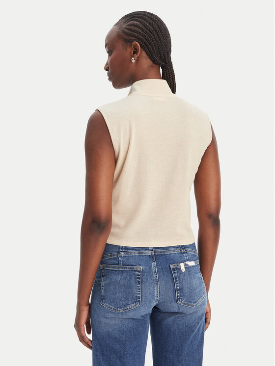 Liu Jo Sport Liu Jo Sport Top TA6174 J3845 Écru Regular Fit