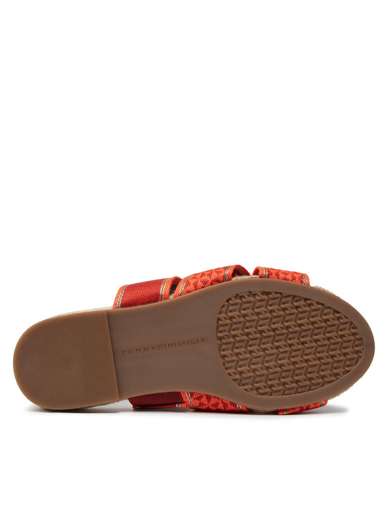 Tommy Hilfiger Espadrillas Tommy Hilfiger Webbing Flat Espadrille FW0FW06307 Arancione