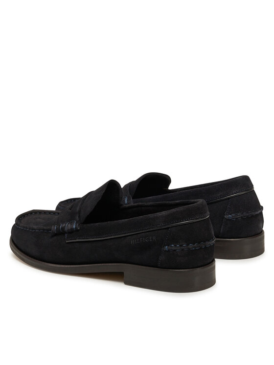 Tommy Hilfiger Mokasíny Tommy Hilfiger Classic Hilfiger Suede Loafer FM0FM05363 Tmavomodrá